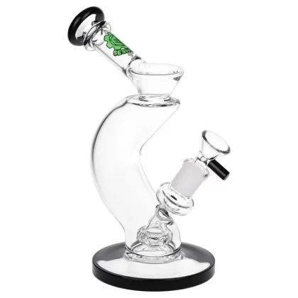 Hip Check Curved Glass Bong