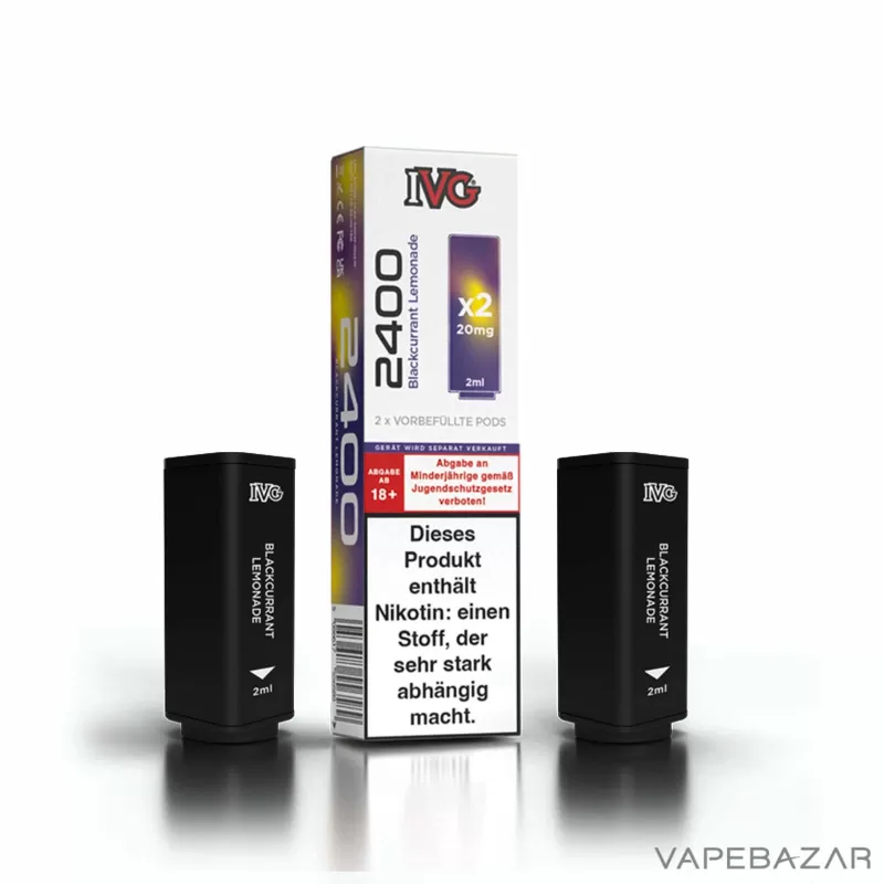 IVG 2400 – 4 Pod System – Prefilled Pods (2 Stk.) – Blackcurrant Lemonade - Image 3