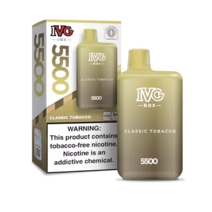 Buy IVG Box Classic Tobacco Disposable Vape 5500Puff
