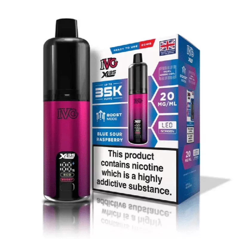 IVG XL 35K Prefilled Pod Kit Blue Sour Raspberry - Strength#20mg
