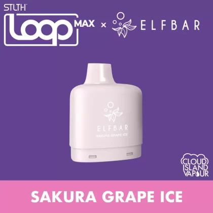 STLTH LOOP MAX X ELFBAR Pod Pack – Sakura Grape Ice - Strength#20mg