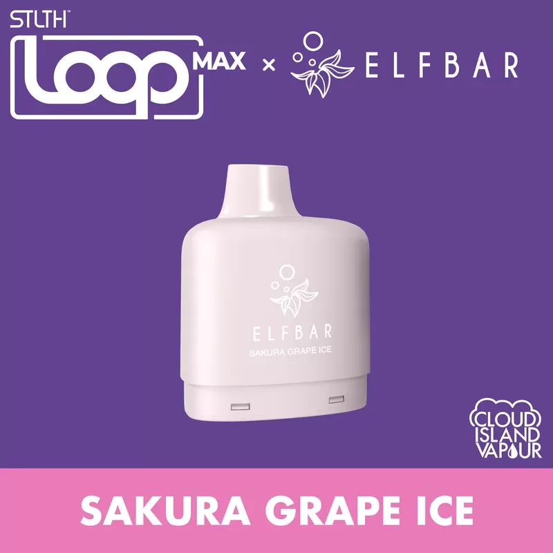 STLTH LOOP MAX X ELFBAR Pod Pack – Sakura Grape Ice - Strength#20mg