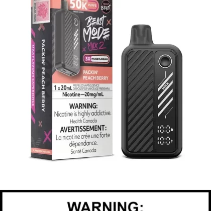Packin Peach Berry Flavour Beast Beast Mode Max 2 Disposable Vape