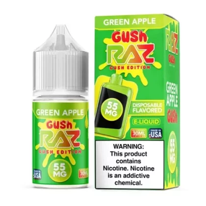 Pod Juice x RAZ Salt Green Apple Gush Tobacco Free Nicotine E-Juice 30ml - Eliquidsupply