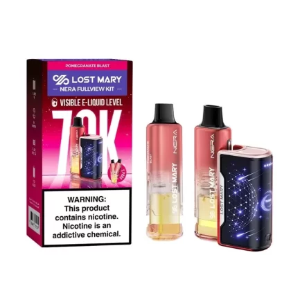 POMEGRANATE BLAST LOST MARY NERA FULLVIEW 70K DISPOSABLE VAPE KIT