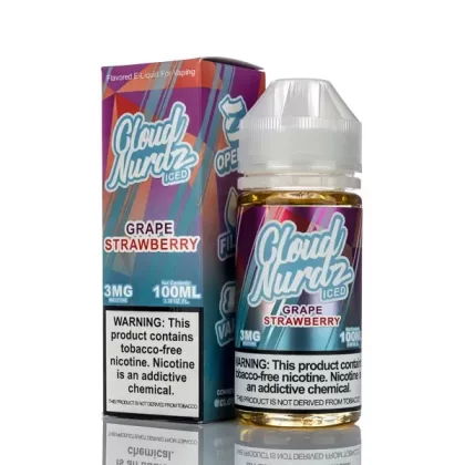 Cloud Nurdz E-Liquid - Grape Strawberry Iced - 100ml - 6mg