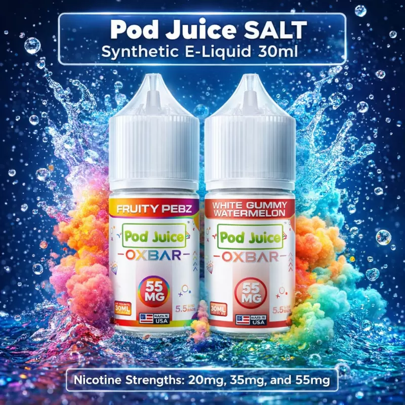 Pod Juice SALT Synthetic E-Liquid 30ml - Strawberry Ice Cream / 20mg - Vapeciga