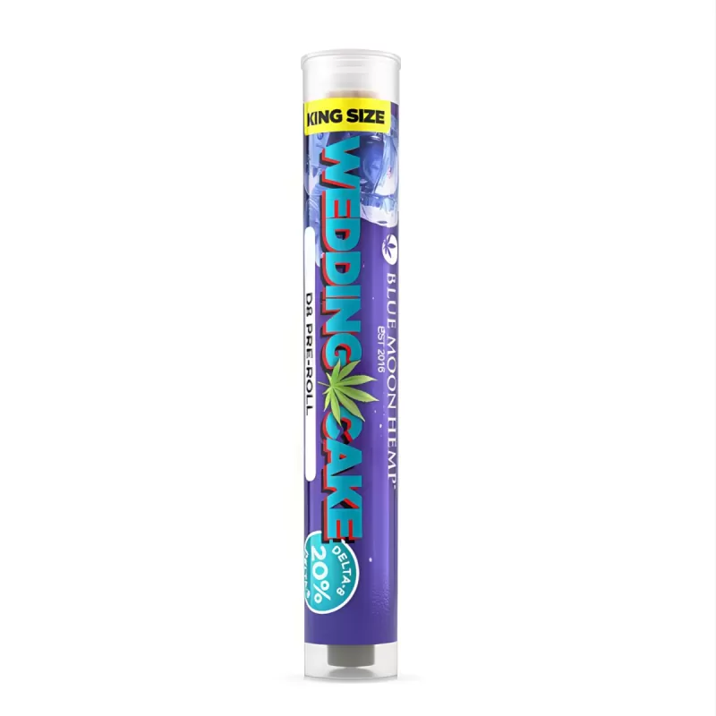 Blue Moon Hemp Delta 8 Pre-Rolls 1.5 Grams - White Rhino – Hybrid, Wedding Cake – Indica - Image 2