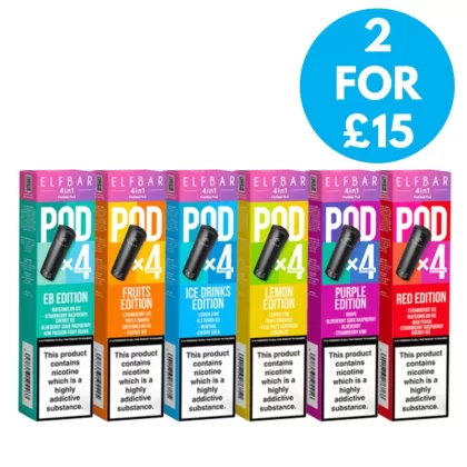 Elf Bar 4-In-1 Prefilled Replacement Pods (Pack Of 4) - Vape Co