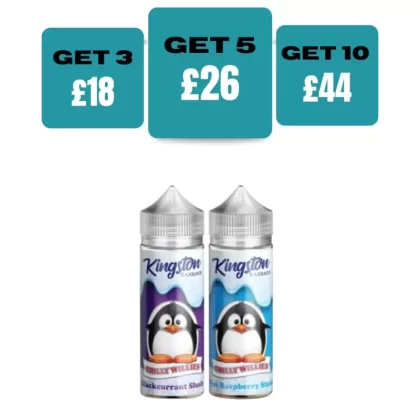 Kingston Slush Edition 100ML E-Liquid Shortfill - Strawberry Slush / No
