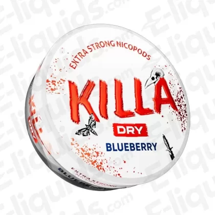 Dry Blueberry Nicotine Pouches by Killa