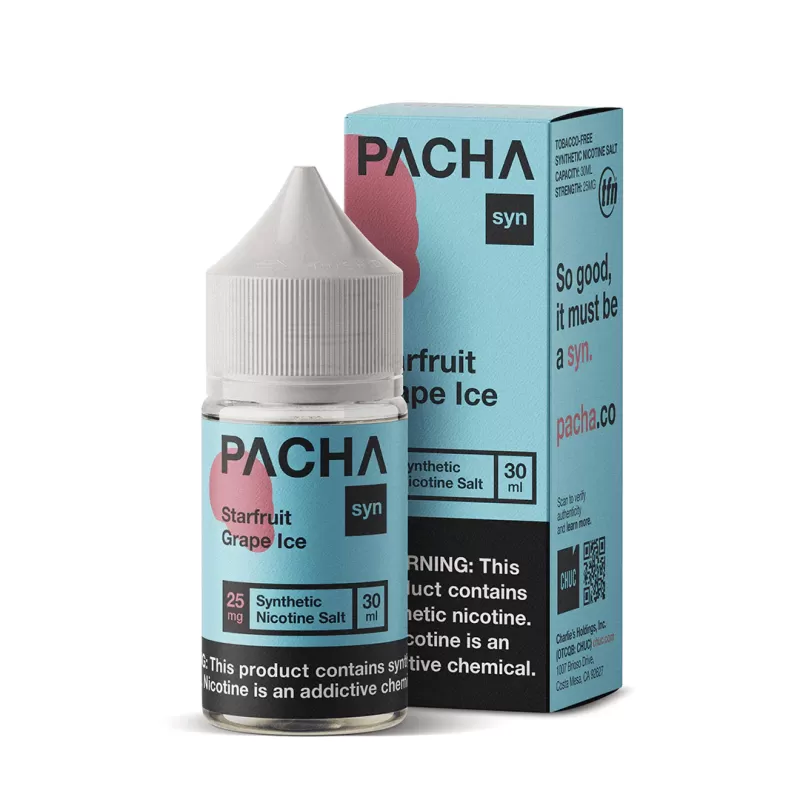 Pacha SYN Starfruit Grape Ice Salt 30ml - Vape Product, Vape Product