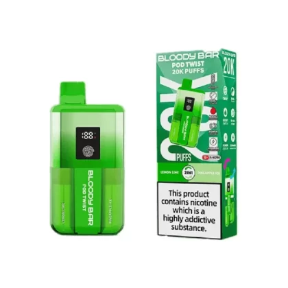 Bloody Bar 20K Prefilled Pod Kit Lemon Lime / Pineapple Ice - Nicotine Strength#20mg (1BACAB)