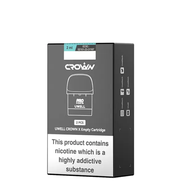 Uwell Crown X Empty Replacement Pods 2ml - Vape Product