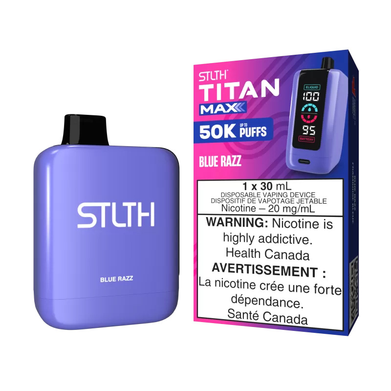 STLTH TITAN MAX - Blue Razz - 20 mg/mL (wholeseller) - Excise ON, 20 mg/mL (wholeseller) - Excise AB (522B07)