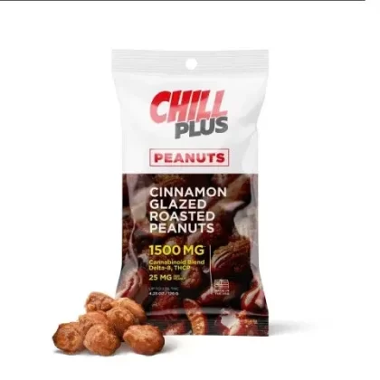 25mg Cinnamon Glazed Roasted Peanuts – D8, THCP Chill Plus