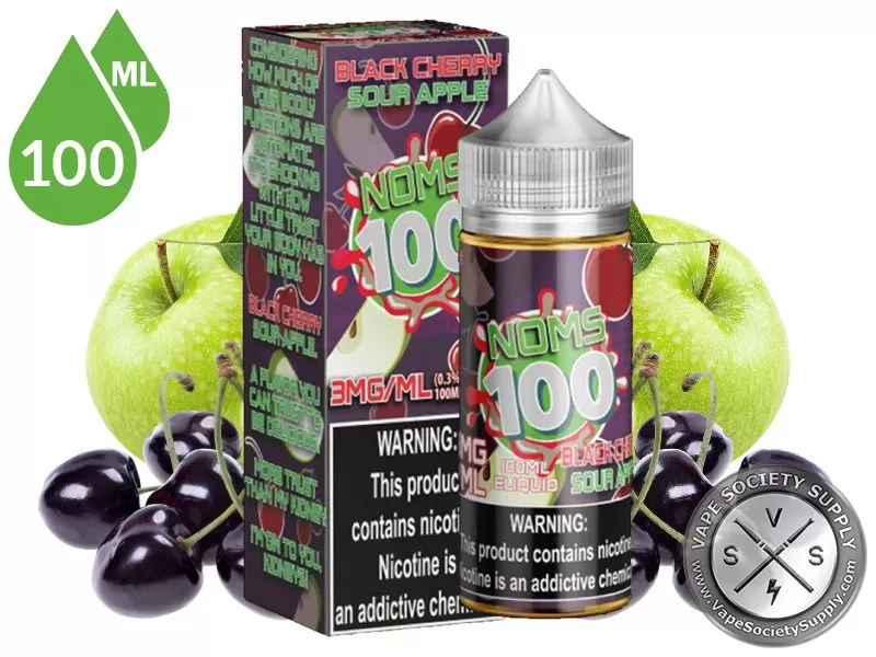 Black Cherry Sour Apple NOMS 100ml - Vape Product, Vape Product