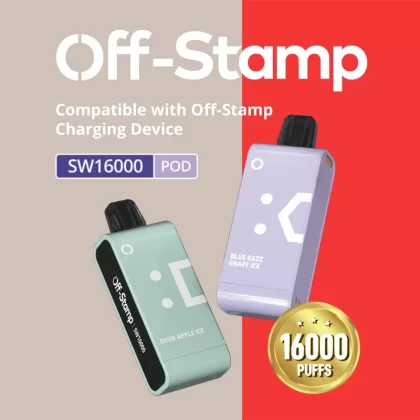 Off-Stamp SW16000 Disposable Pod Powered By LOST MARY – 16000 Puffs - Winter Mint