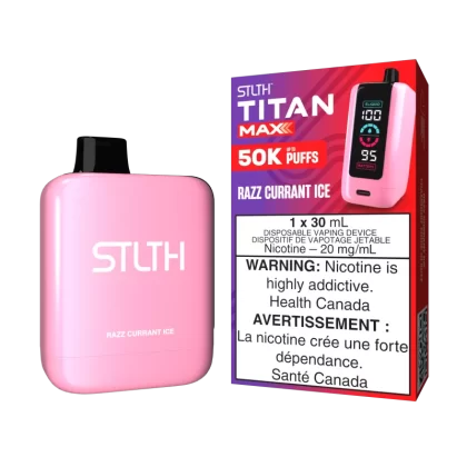 STLTH TITAN MAX - Razz Currant Ice - 20 mg/mL (wholeseller) - Excise ON, 20 mg/mL - ON (722BBB)
