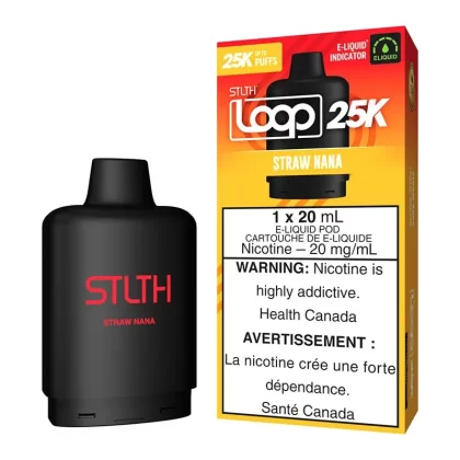 STLTH Loop 25K E-Liquid Pod Pack – Straw Nana