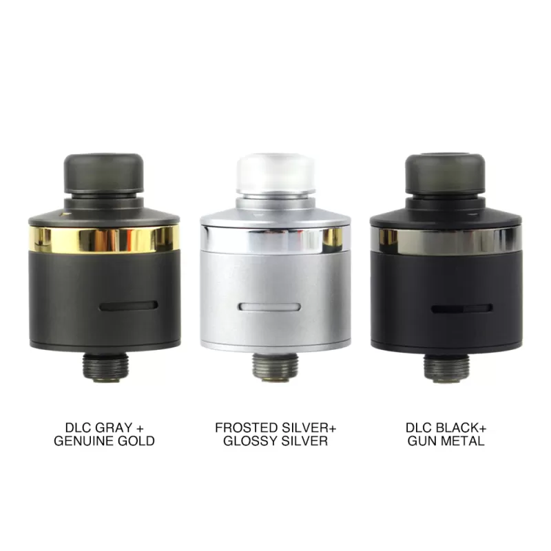 BP MODS Bushido V3 RDA Atomizer - DLC Gray +Genuine Gold - Image 2