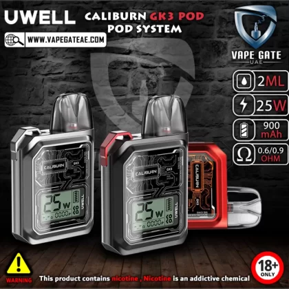 UWELL CALIBURN GK3 POD SYSTEM 900mah - Black