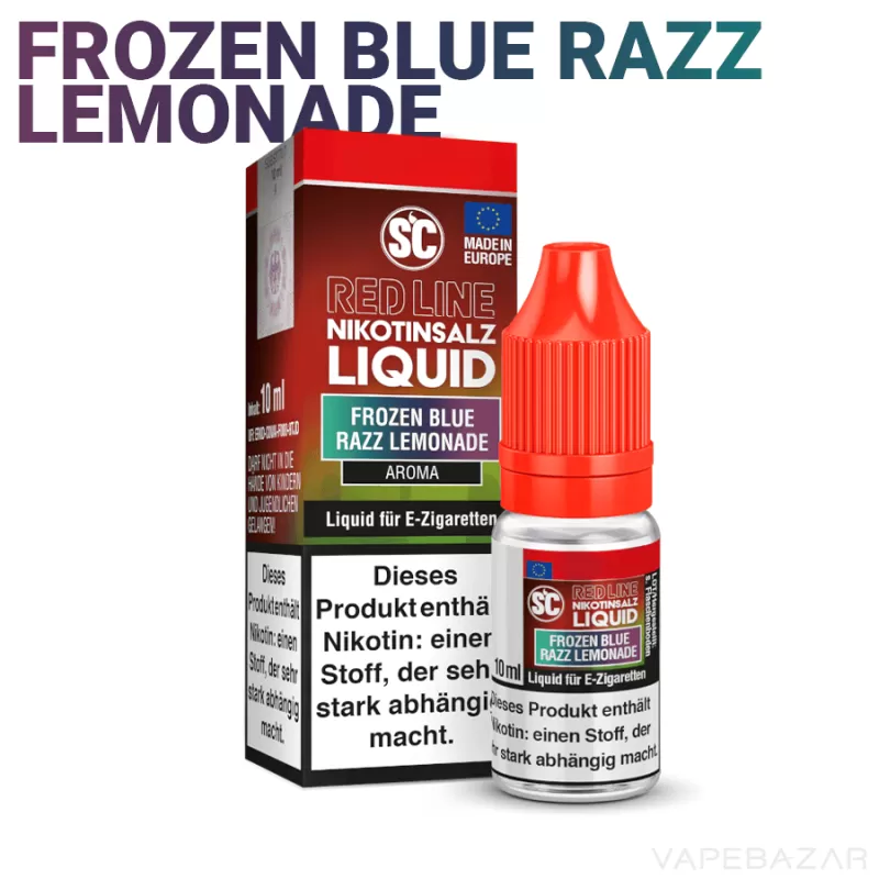 SC Red Line Nikotinsalz Liquid – Frozen Blue Razz Lemonade - Vapebazar