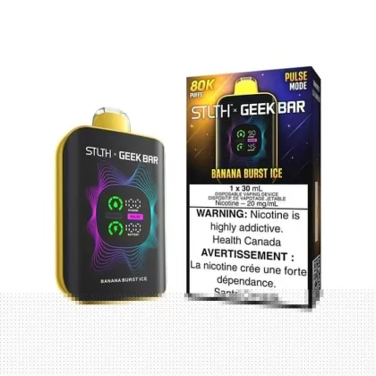 STLTH X GEEK BAR DISPOSABLE – 80k PUFFS – Banana Burst Ice