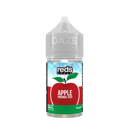 7 Daze Reds Apple Iced Salt Nicotione Vape Juice - Vape Product, Vape Product; Apple Original Iced, Berries Iced