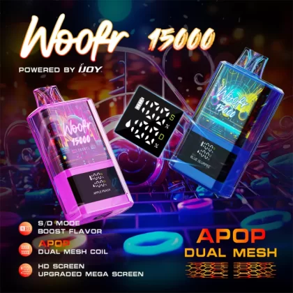 Woofr 15000 Powered by iJoy Device - 15000 Puffs - Pineapple Kiwi Berry