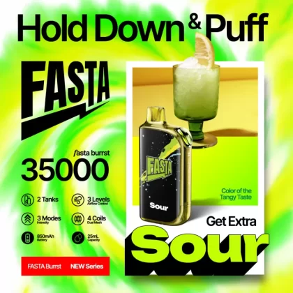FASTA Burrst 35000 SOUR Series Special Edition Disposable Device – 35000 Puffs - Sour Mixed Berry