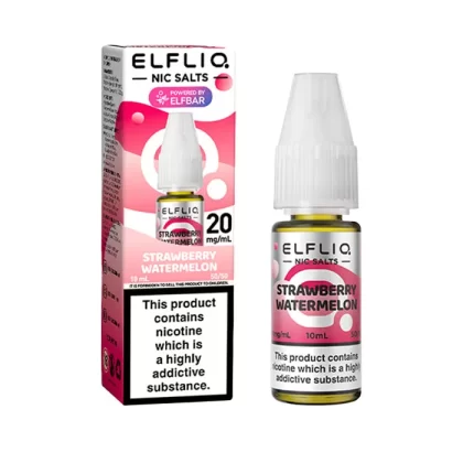 ELFLIQ Strawberry Watermelon 10ml Nicotine Salt E-Liquid - 20 mg - High Strength