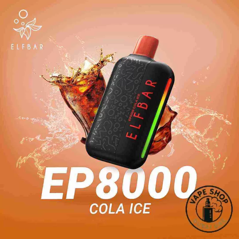 ELF BAR EP8000 Puffs 20MG Nicotine Disposable Vape in Dubai, UAE - Vape Product, BOX OF 10 PCS; Black Raspberry, Blue Raspberry (A1398C) - Image 2