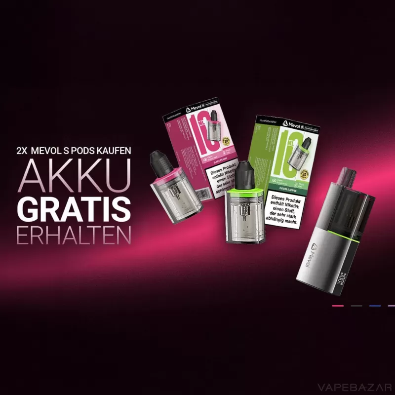 Zwei Mevol S Pods kaufen – Akku gratis dazu! - Vapebazar