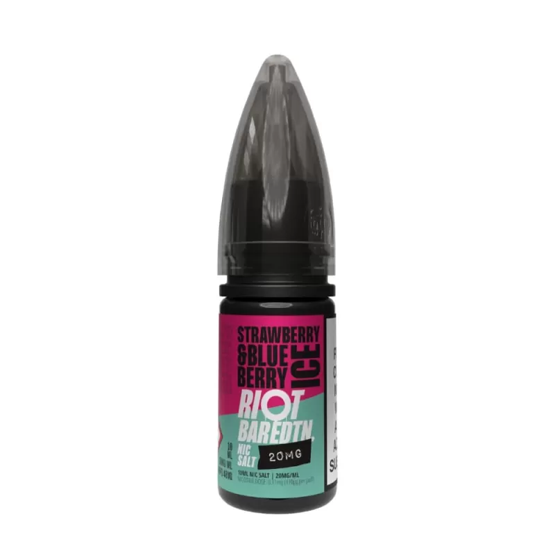 Strawberry & Blueberry Ice Nic Salt E-Liquid Bar Edition by Riot Squad (10ml) - 10mg