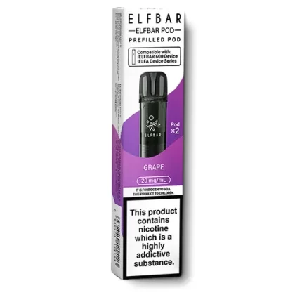 Grape Elfbar 600 Prefilled Pods - Ecigarettedirect Co