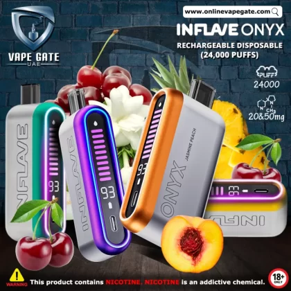 Inflave Onyx Rechargeable Disposable Vape (24,000 Puffs) - Kiwi Passionfruit Guava / 20 mg