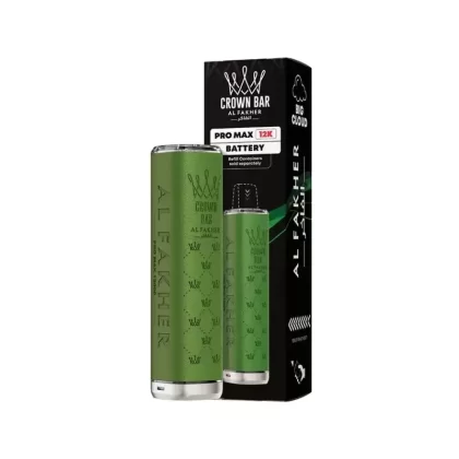 Al Fakher Crown Bar Pro Max 12K Prefilled Pod Kit Green - Nicotine Strength#20mg (2FD300)