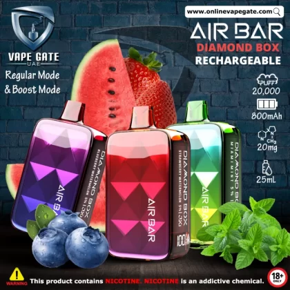 Air Bar - Diamond Box Rechargeable Disposable Vape (20,000 Puffs) - 20 mg /