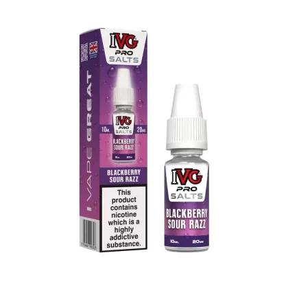 Blackberry Sour Razz Nic Salt E-Liquid by IVG Pro - 10 mg - Medium Strength