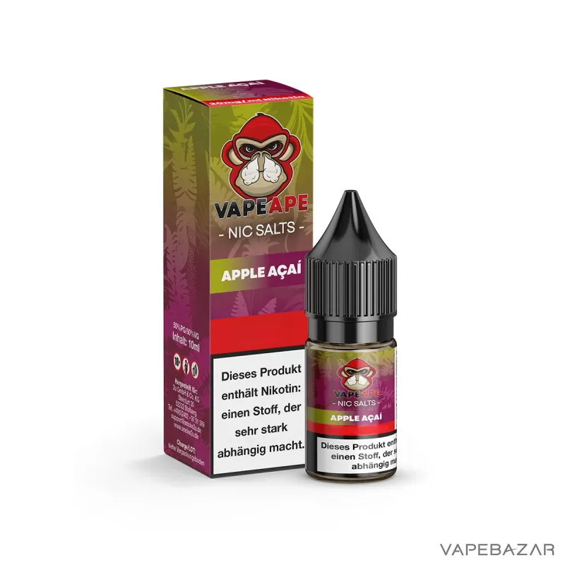 VapeApe – Apple Acai – Nic Salts - 20mg/ml, 10mg/ml - Image 3