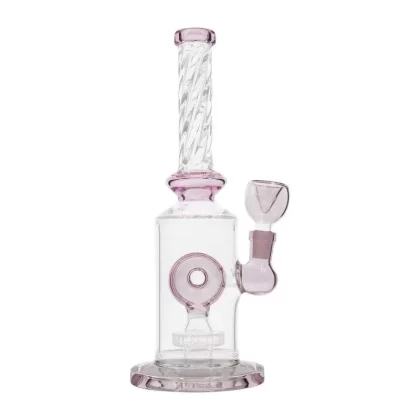 Pink Twisted O Bong – 10in