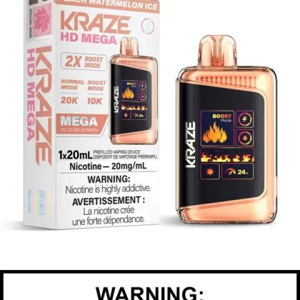Peach Watermelon Ice Kraze HD Mega Disposable Vape