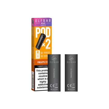 Elf Bar 4in1 Pineapple Ice Pods (2 Pack) - Strength#20mg (460906)