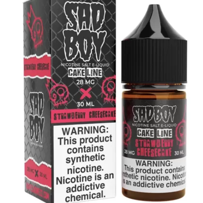 Sadboy Salt Cake Line Strawberry Cheesecake eJuice - Vape Product; Vape Product, Vape Product (61B3F6)