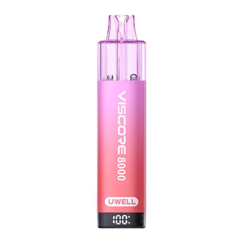 Uwell Viscore 8000 Pod Vape Kit - Milky Strawberry - Image 2
