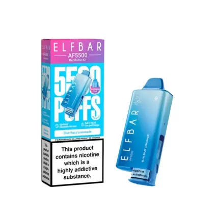 Elf Bar AF5500 Prefilled Kit Blue Razz Lemonade - Strength#20mg (00E9FF) (00E9FF)