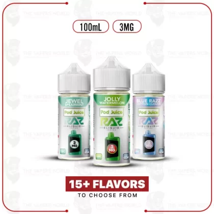 Pod Juice x RAZ Tobacco Free Nicotine E-Juice 100ml - Thevapersworld