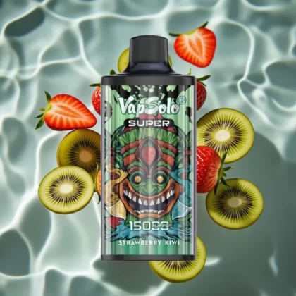 Vapsolo Super 15000 Puffs Disposable Vape – Strawberry Kiwi, 40ml E-Liquid, 850mAh, Type-C - Bangvapeaustralia