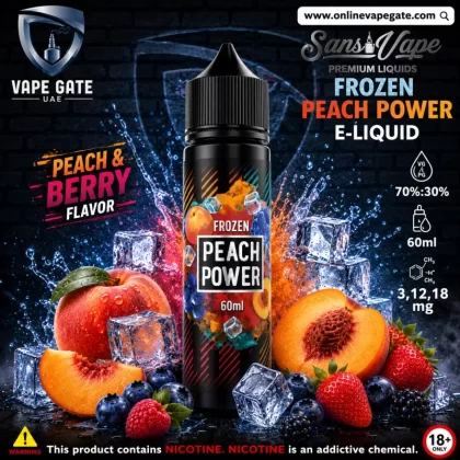 Frozen Peach Power E-Liquid - Sam Vapes - 18 mg / 60 ml